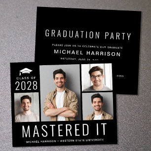 Papier Budget Photo Master Degré Black Graduation Party
