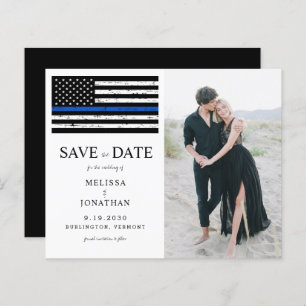 Papier Budget Photo Mince Ligne bleue Mariage de police