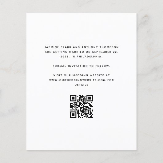 Papier Budget photo minime QR Code noir Enregistrer la da (Dos)