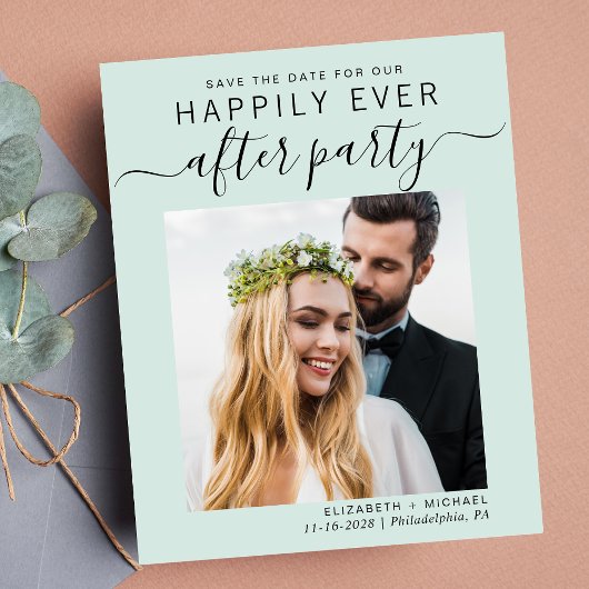 Papier Budget Photo Mint Mariage Réception Enregistrer La