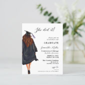 Papier Budget Photo Moderne Elle L'A Fait Diplôme Invitat (Debout devant)