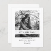 Papier Budget Photo Moderne Enregistrer la date Annonce (Devant / Derrière)