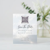 Papier BUDGET PHOTO Moderne ENREGISTRER LA DATE QR CODE R (Debout devant)