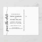 Papier Budget Photo moderne Enregistrer le script Date Ma (Dos)