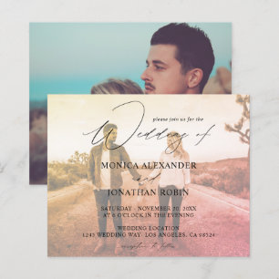 Papier Budget Photo Moderne Horizontal 4 Effet Mariage