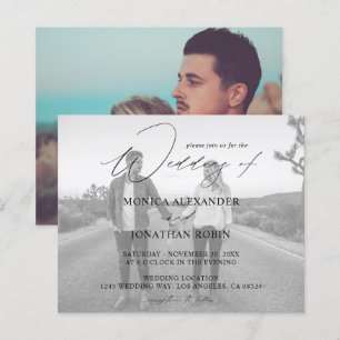 Papier Budget Photo Moderne Horizontal 4 N&B Mariage