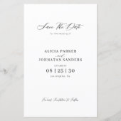 Papier Budget photo moderne mariage élégant enregistrer l (Dos)