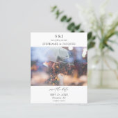 Papier Budget Photo Moderne Monogramme Enregistrer la dat (Debout devant)