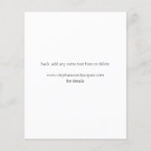 Papier Budget Photo Moderne Monogramme Enregistrer la dat (Dos)