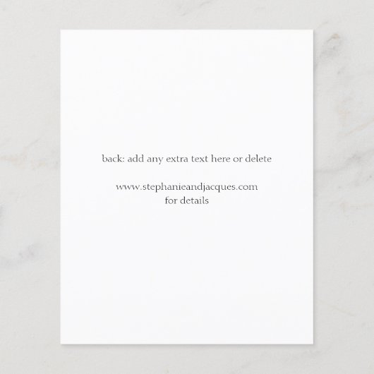 Papier Budget Photo Moderne Monogramme Enregistrer la dat (Dos)