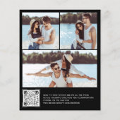 Papier Budget Photo moderne QR Code Faire-part de mariage (Dos)