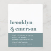 Papier Budget Photo moderne QR Code Faire-part de mariage (Devant)