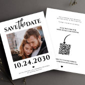 Papier Budget photo moderne QR code mariage enregistrer l