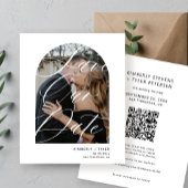 Papier Budget photo moderne QR CODE mariage enregistrer l