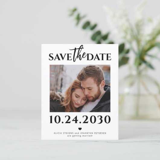 Papier Budget photo moderne QR code mariage enregistrer l (Debout devant)