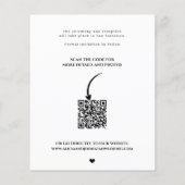 Papier Budget photo moderne QR code mariage enregistrer l (Dos)