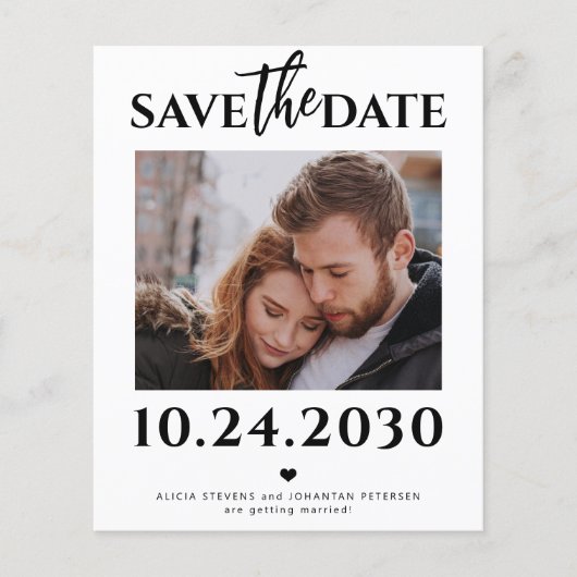 Papier Budget photo moderne QR code mariage enregistrer l (Devant)