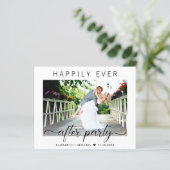 Papier Budget Photo moderne QR Code Réception de mariage (Debout devant)