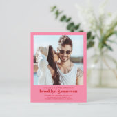 Papier Budget Photo moderne QR Code Retro Mariage (Debout devant)