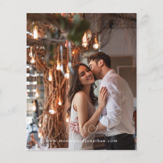 Papier Budget Photo moderne Vertical 9 Mariage (Dos)