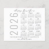 Papier Budget Photo Noël 2026 Calendrier L'amour Merci (Dos)