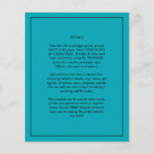 Papier Budget Photo Overlay Blue Mariage Turquoise Invita (Dos)