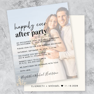 Papier Budget Photo Overlay Mariage Réception Invitation