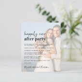 Papier Budget Photo Overlay Mariage Réception Invitation (Debout devant)