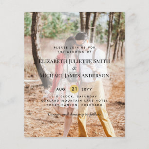 Papier Budget Photo Overlay Modern Wedding Invitations