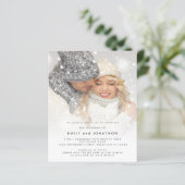 Papier Budget Photo Overlay QR Code Hivernal Mariage Invi (Debout devant)