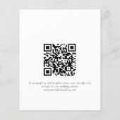 Papier Budget Photo Overlay QR Repas Choix Mariage RSVP (Dos)
