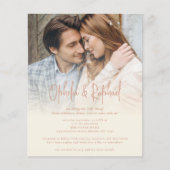 Papier Budget Photo Overlay QR Terracotta Cream Mariage (Devant)
