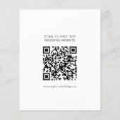Papier Budget Photo Overlay QR Wedding Enregistrer la dat (Dos)