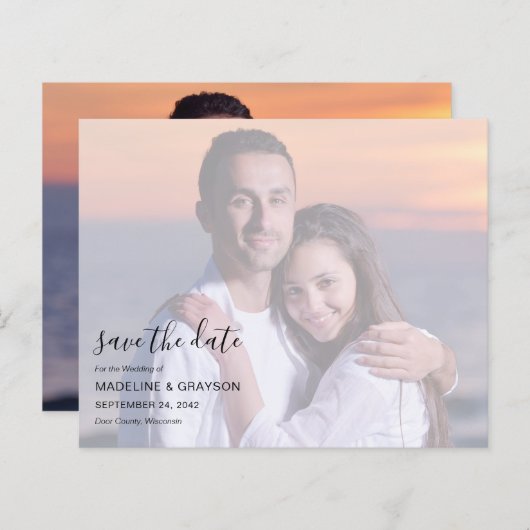 Papier Budget Photo Overlay Script Mariage de script Enre (Devant / Derrière)