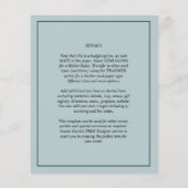 Papier BUDGET Photo Overlay Sea Glass Sage Wedding Invite (Dos)