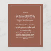 Papier BUDGET Photo Overlay Terracotta Mariage Invitation (Dos)