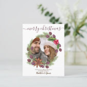 Papier BUDGET Photo personnalisée Noël Holly Wreath (Debout devant)