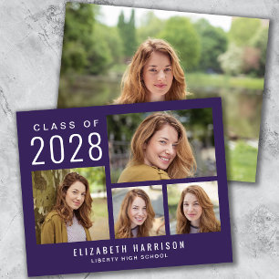 Papier Budget Photo Purple Graduation Faire-part