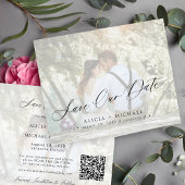 Papier Budget photo QR CODE mariage élégant enregistrer l