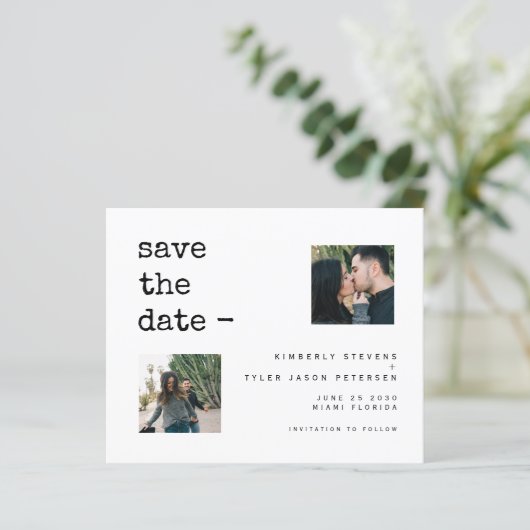 Papier Budget photo QR CODE mariage moderne enregistrer l (Debout devant)