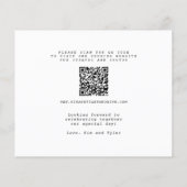 Papier Budget photo QR CODE mariage moderne enregistrer l (Dos)