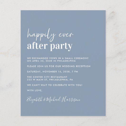 Papier Budget Photo QR Code Mariage Réception Invitation (Devant)