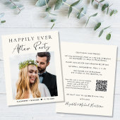 Papier Budget Photo QR Code Mariage Réception Invitation