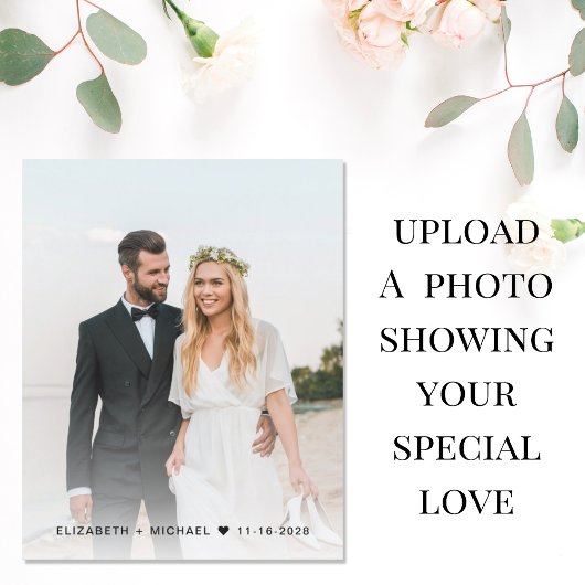 Papier Budget Photo QR Code Mariage Réception Invitation