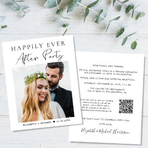Papier Budget Photo QR Code Mariage Réception Invitation