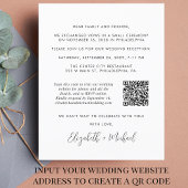 Papier Budget Photo QR Code Mariage Réception Invitation
