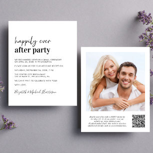 Papier Budget Photo QR Code Mariage Réception Invitation