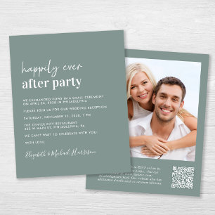 Papier Budget Photo QR Code Mariage Réception Invitation