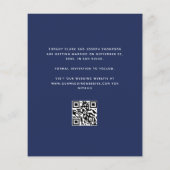 Papier Budget Photo QR Code Marine Bleu Enregistrer la da (Dos)