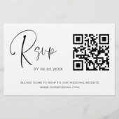 Papier Budget Photo QR Code RSVP Site Mariage (Devant)